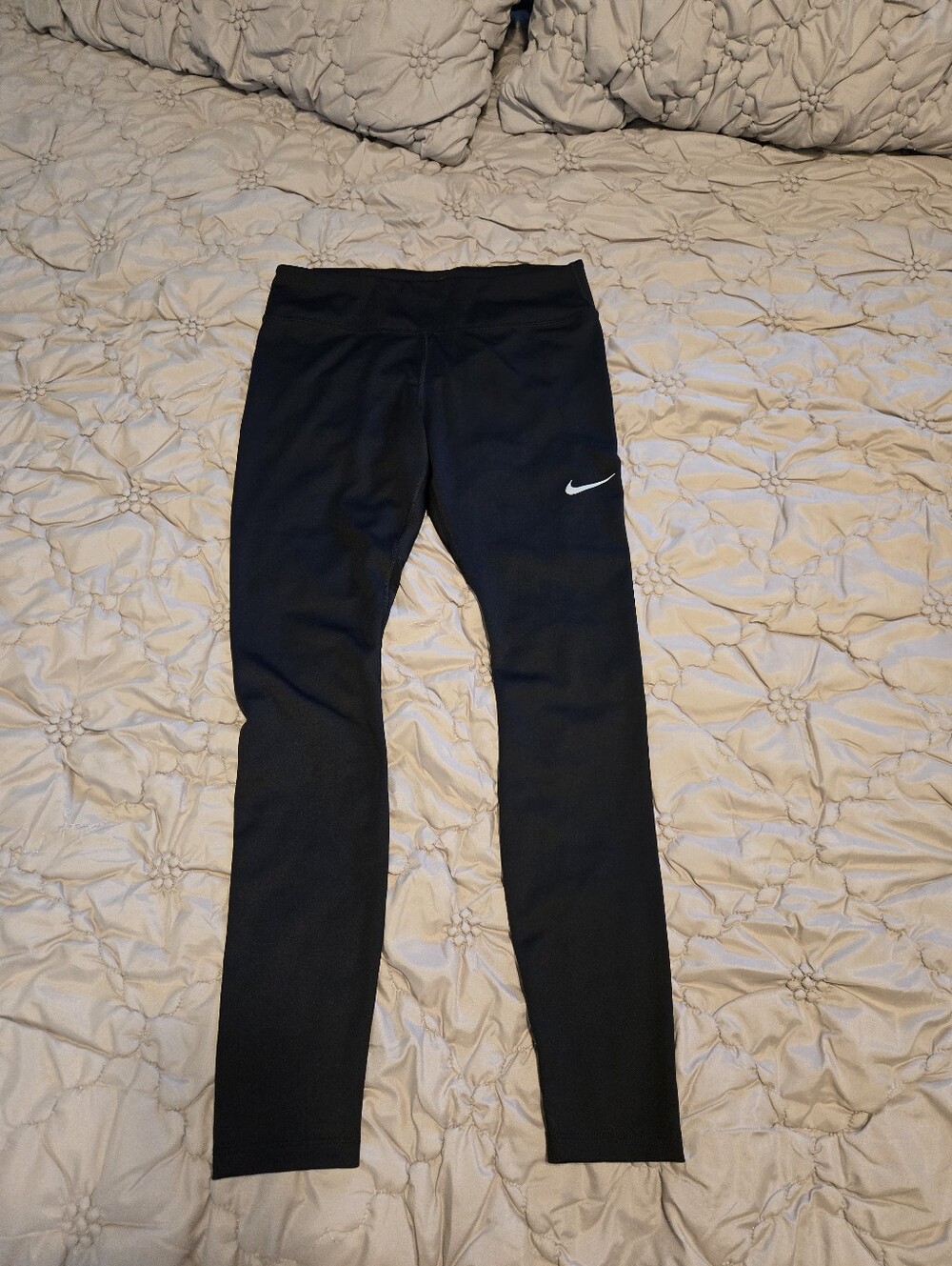 Nike Black Performance Leggings with White Swoosh